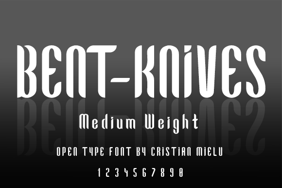 Bent-Knives: A Modern Display Font for Digital Marketers