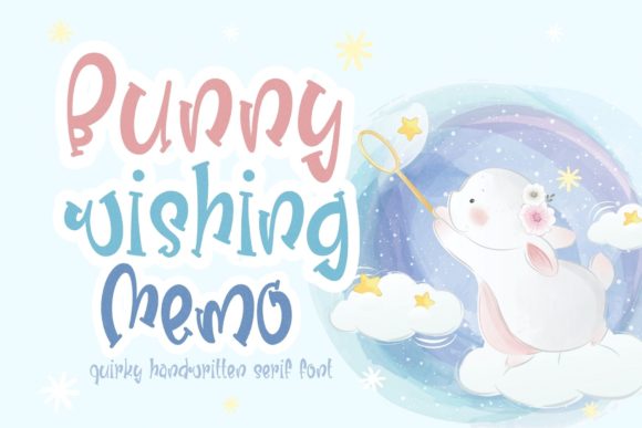 Bunny Wishing Memo: A Cute Display Font for Creative Digital Design