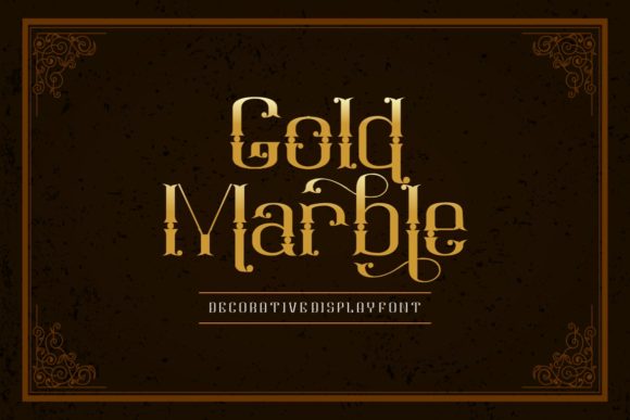 Gold Marble: A Display Font for Bold Campaign Visuals