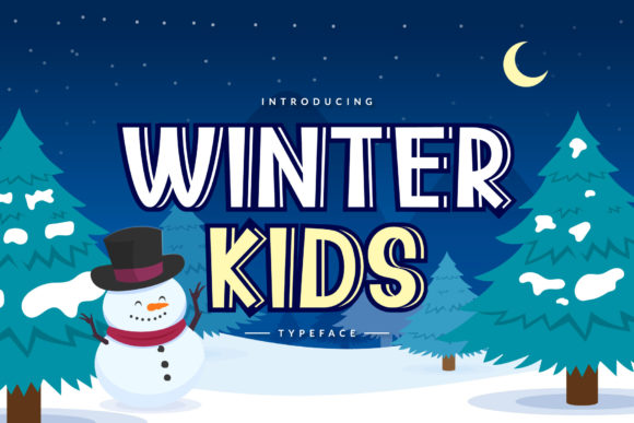 Winter Kids: A Playful Display Font for Branding Projects
